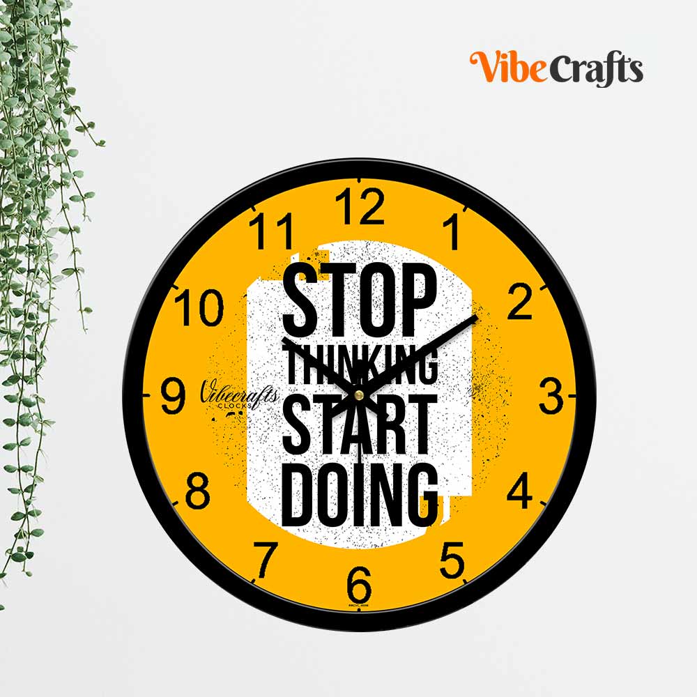 Set Aim Motivational Quotes Wall Clock For Living Office