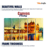 The Golden Temple Canvas Wall Painting Set of Five
