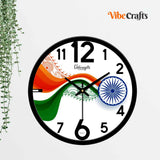 Tricolor of Indian Flag Designer Wall Clock