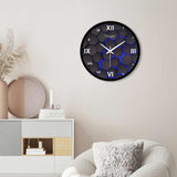 3D Blue Hexagonal Designer Wall Clock