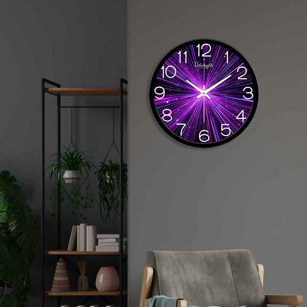 3D Colorful Lights Designer Wall Clock