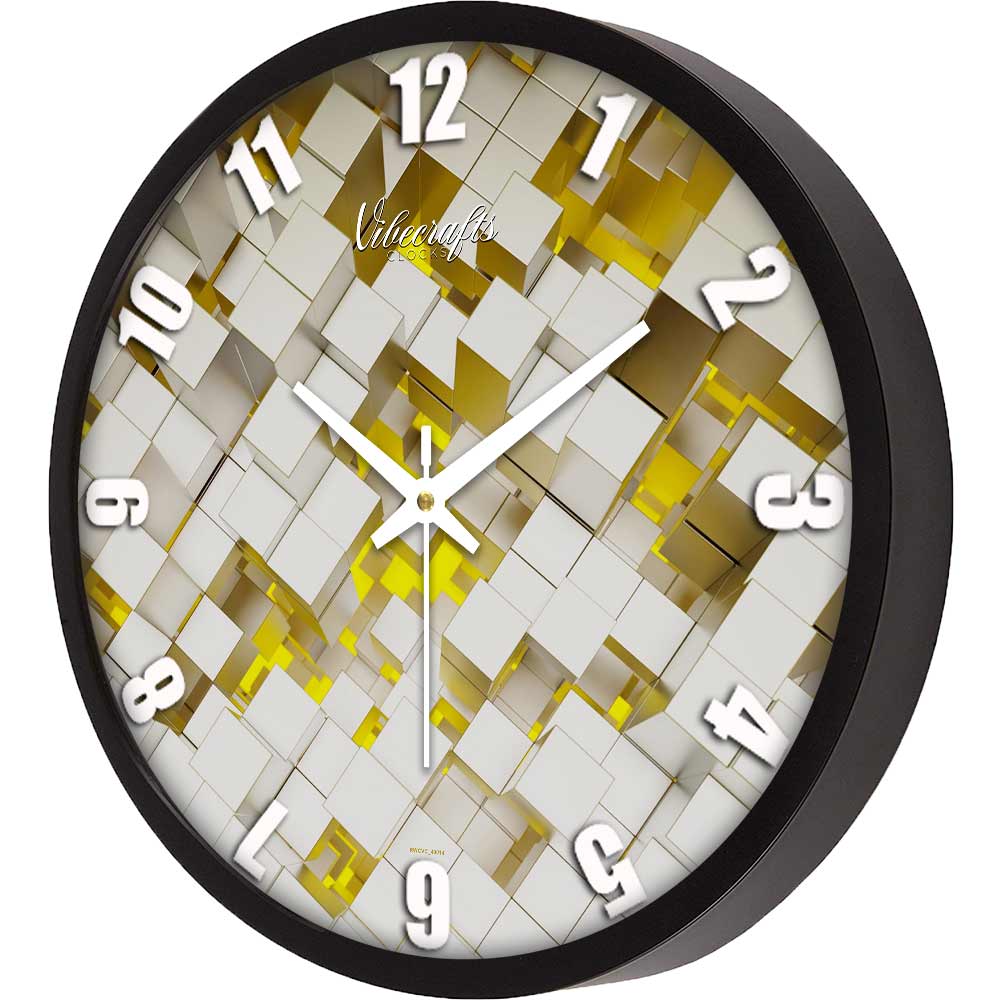 3D Abstract Premium Wall  Clock For Living Room
