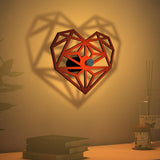 3D heart Shape Shadow Lamp