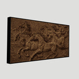 3D Seven Horses Running Premium Wall Painting