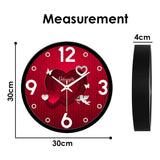 Abstract Heart Shape Pattern Designer Wall Clock