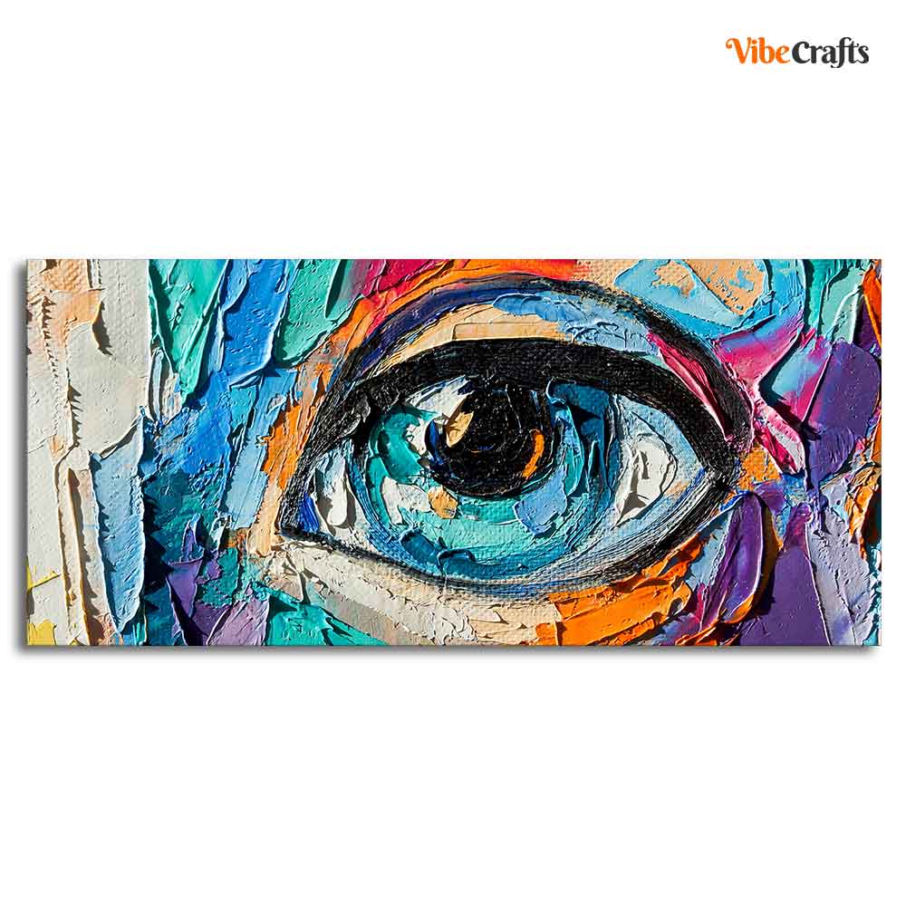 Abstract Art Girl's Eye Canvas Wall Painting