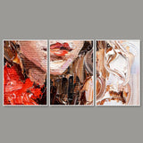 Girl Face Floating Canvas Wall Painting Set of Three