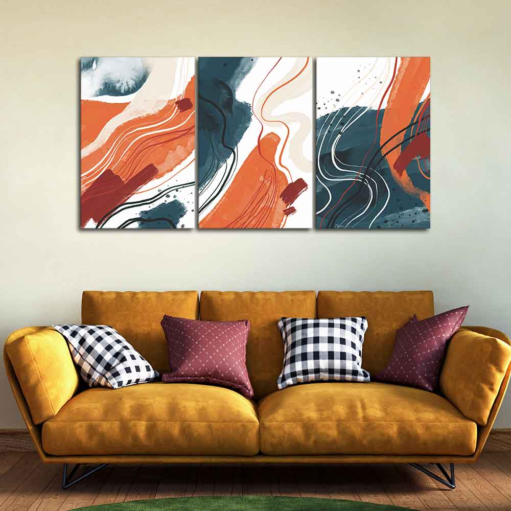 Abstract Art Texture 3 Pieces Wall Painting