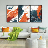 Abstract Art Texture Floating Canvas Wall Painting Set of Three