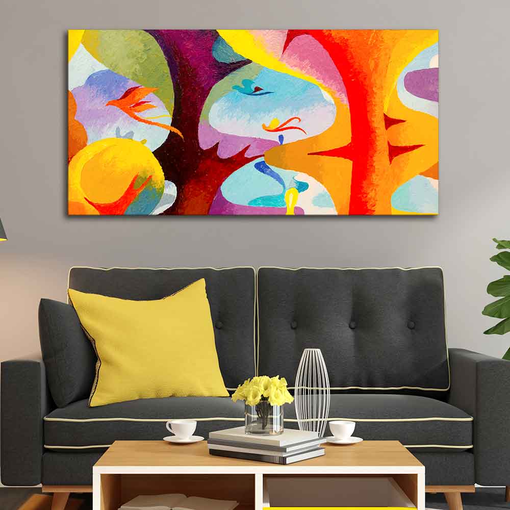 Abstract Bird Flying Premium Canvas Wall Painting