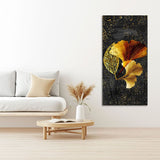 Golden Leaf Canvas Wall Painting