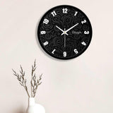 Black Mandala Designer Wall Clock
