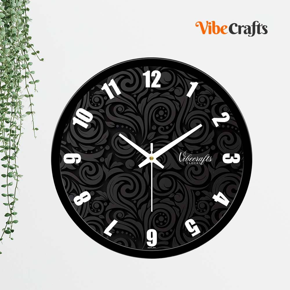 Abstract Black Mandala Designer Wall Clock