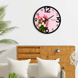 Abstract Color Flowers Design Premium Wall Clock