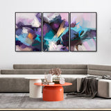 Color Modern Art Premium Floating Wall Painting Set of Three