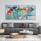 Canvas Wall Painting of Birds and Flowers