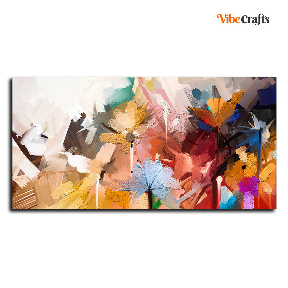 Abstract Colorful Floral Flower art Canvas Wall Painting
