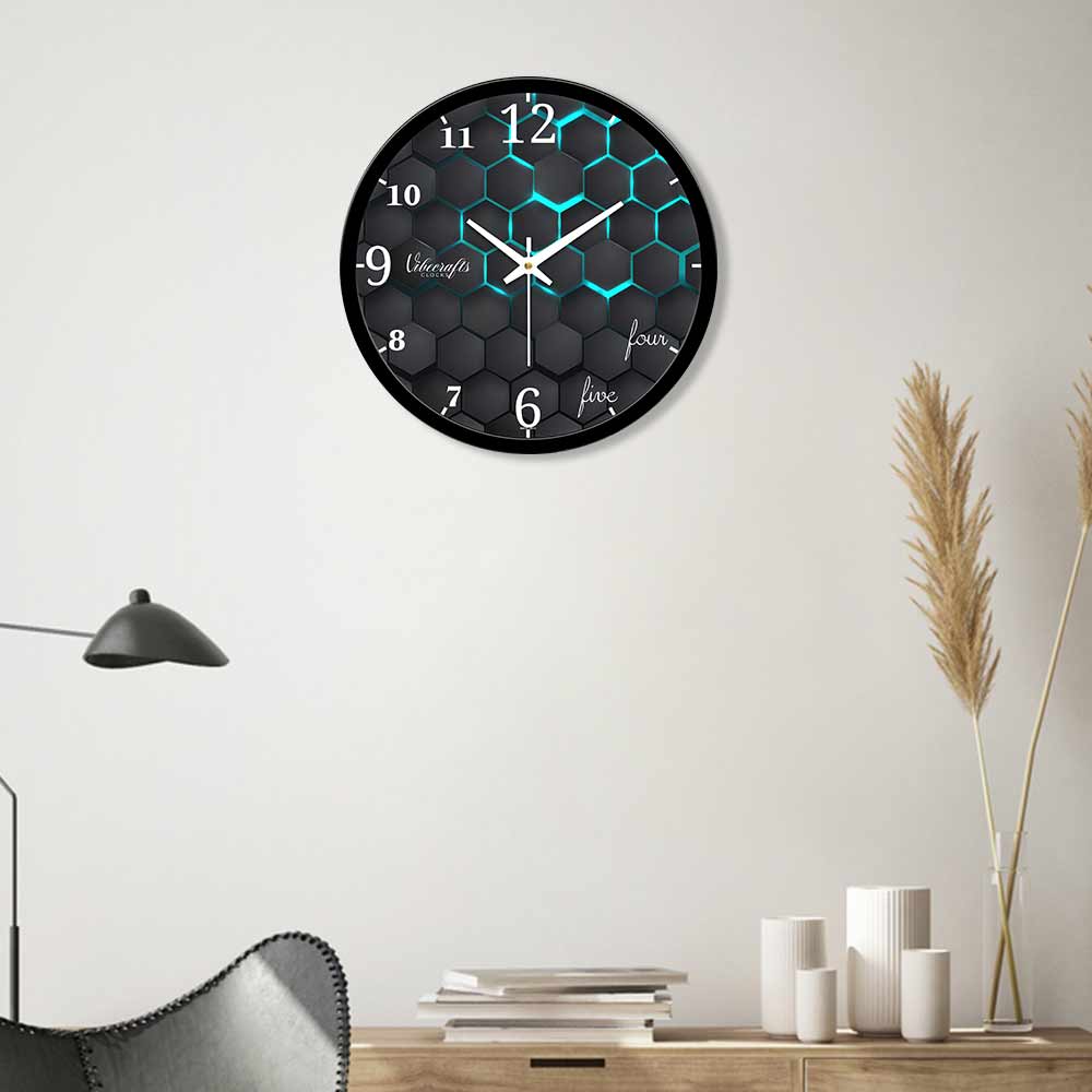 Abstract Hexagonal Designer Wall Clock