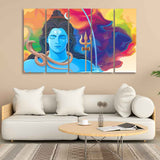 Abstract Art Lord Shiva Wall Painting Set of Five