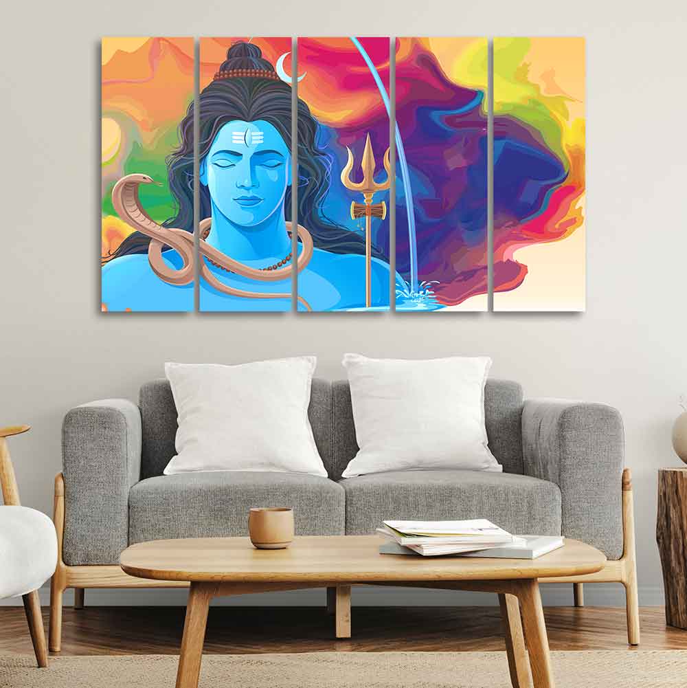 Abstract Modern Picture Hindu Gods Canvas Painting Hinduism Lord Shiva  Poster Print Wall Art for Living Room Large Size 80x120cm(32x48in) Unframed  : Amazon.ca: Home