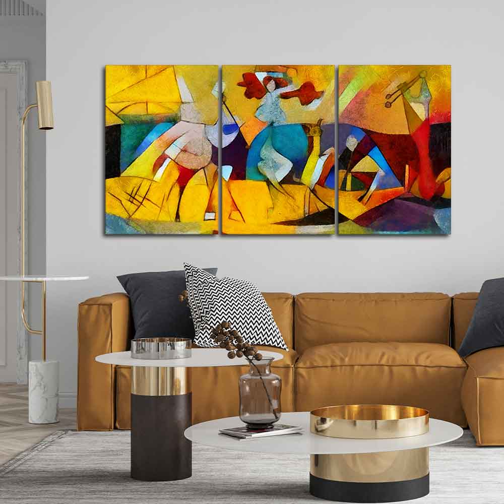 Abstract Modern Art Premium Bedroom Wall Painting