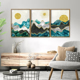  Luxurious Pattern Floating Canvas Wall Painting Set of Three