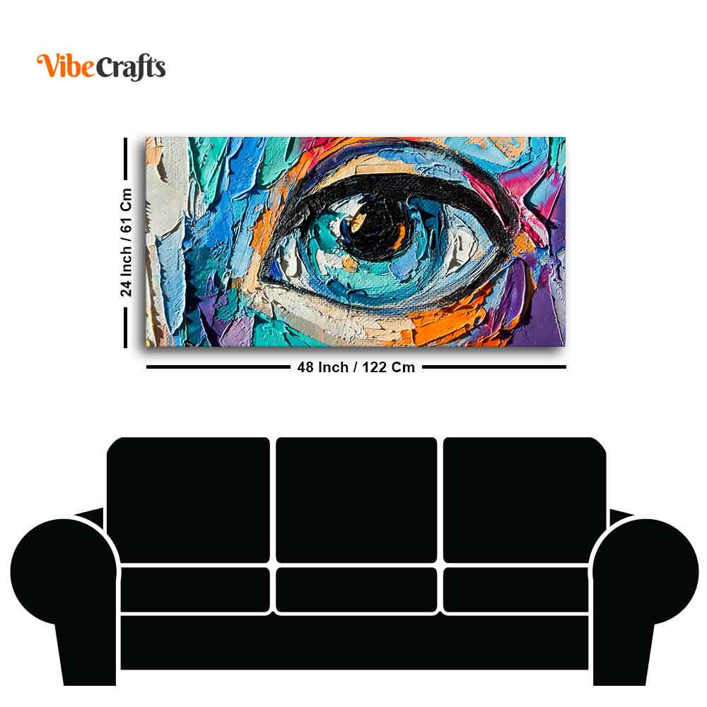 Abstract Picture of a Beautiful Girl's Eye Canvas Wall Painting
