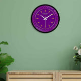 Abstract Purple Color Background Printed Design Wall Clock