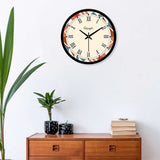 Abstract Roman Sequence Design In White Circle Printed Wall Clock