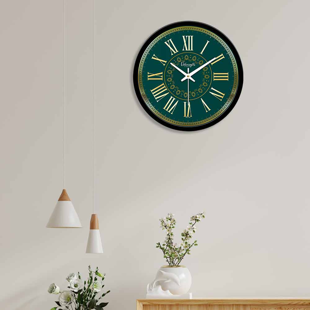 Abstract Stylized Golden Printed Designer Wall Clock