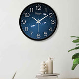 Abstract Texture Ships In Blue Sea Premium Wall Clock
