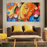 Wall Painting of Lord Buddha Set of Five