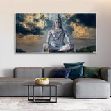 Adiyogi Shiva Meditating Canvas Wall Painting