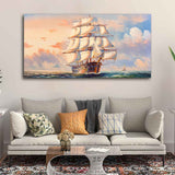 Sailing Ship Wall Painting