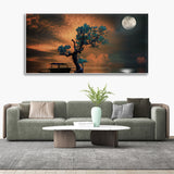 Amazing Tree Under the Moonlight Premium Painting