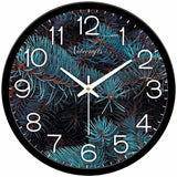 Aquatic Plants Blue Colors Designer Wall Clock
