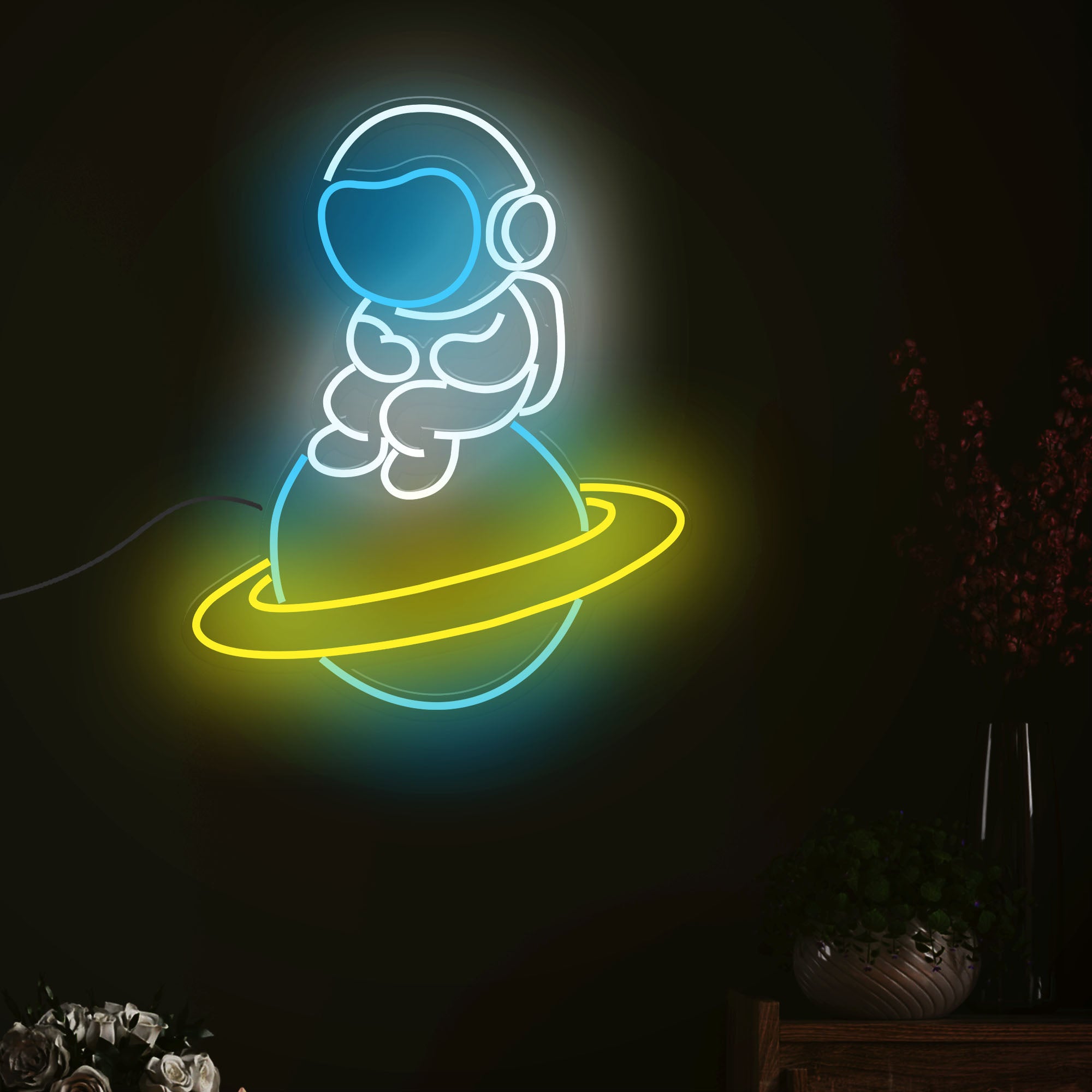 Astronaut on A Planet Neon Sign LED Light