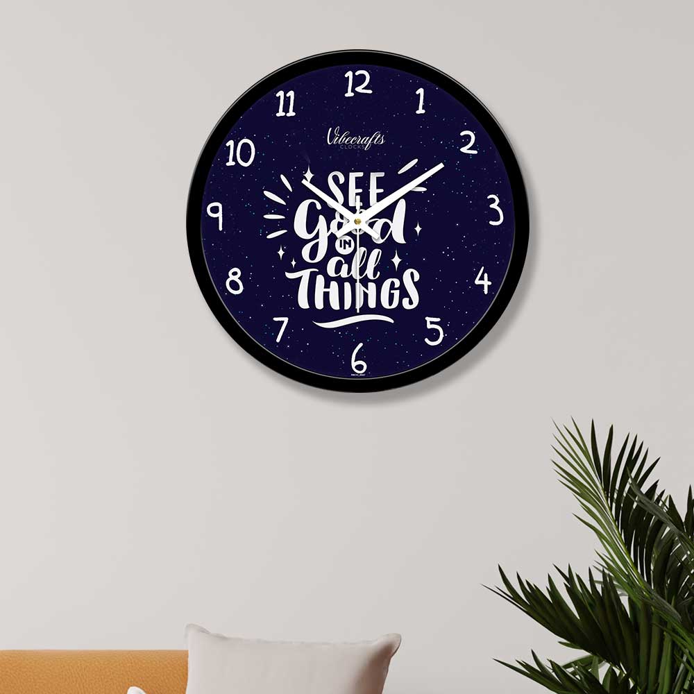 Attractive Night Blue Design Premium Wall Clock