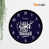 Attractive Night Blue Design Premium Wall Clock
