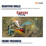 Auspicious Lord Ganpati Canvas Wall Painting