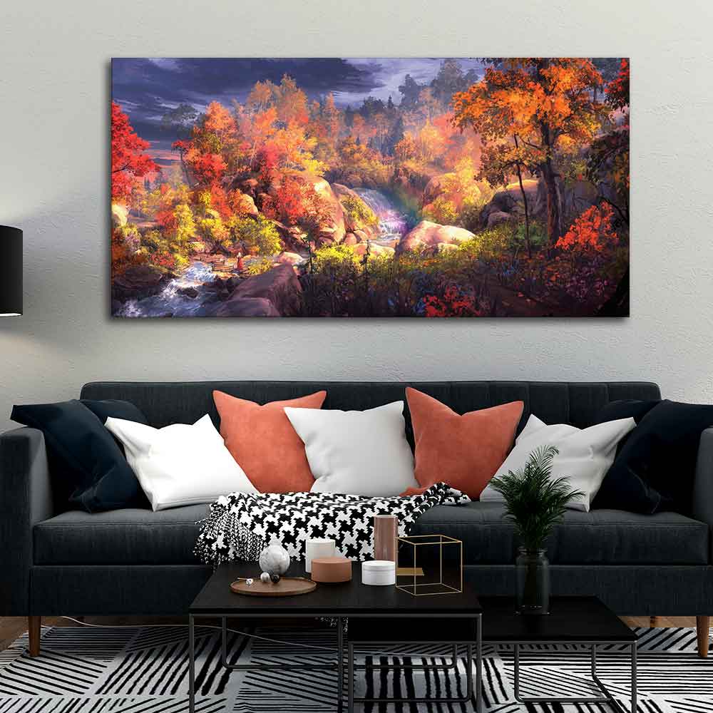Autumn Season Nature's Scenery Wall Painting