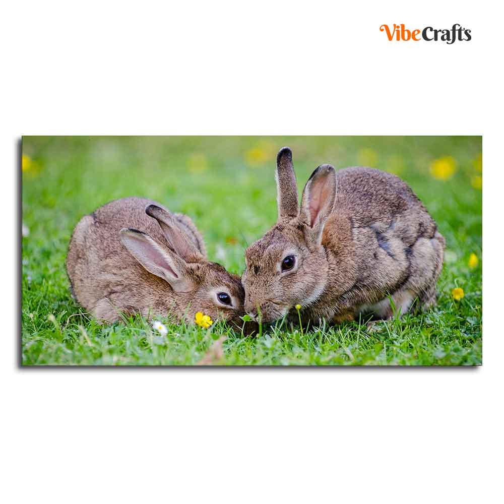 Baby Bunnies Canvas Wall Painting