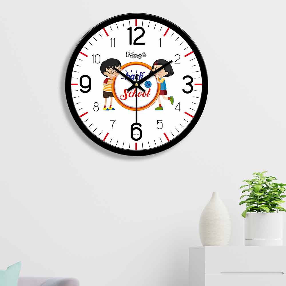 Back To School Quotes For Kids Designer Wall Clock