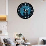 Black and Blue colour Designer Wall Clock