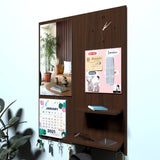 Wooden Wall Organiser with Mirro