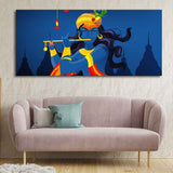 Blue Colour Large Canvas Wall Painting