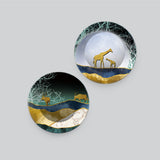 Beautiful Animals Wall Hanging Plates of Two Pieces