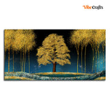 Beautiful Blue and Golden colour Canvas Wall Painting