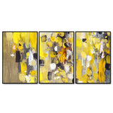 Abstract Art Floating Wall Painting Set of 3