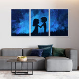 Love Holding Hands Floating Canvas Wall Painting Set of Three
